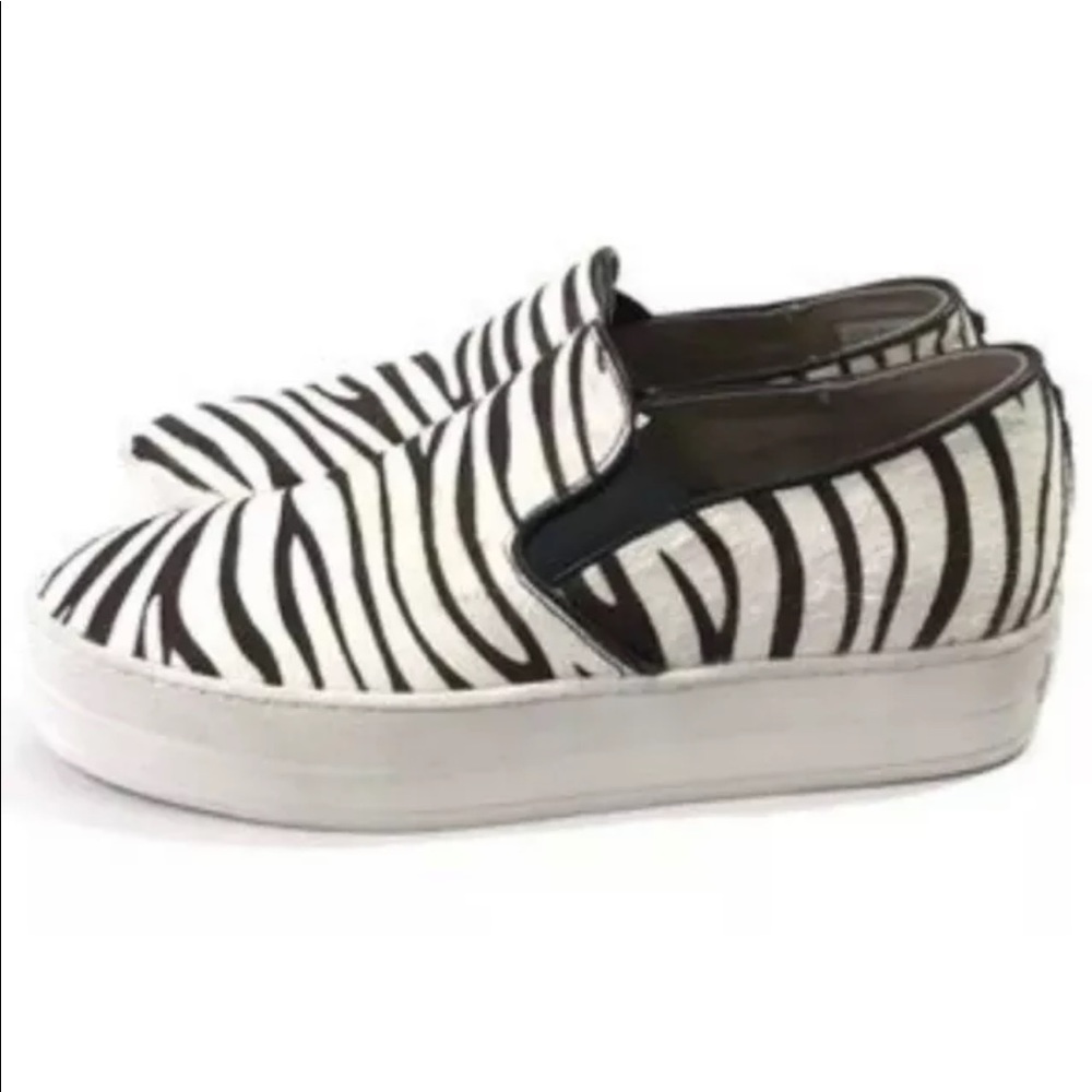 New Sketchers Street Uplift Fury Zebra Brown White Women Sneaker  Leather 10